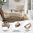 Amilio 28" W Farmhouse Polyester Armchair with Solid Wood Legs-1031972228