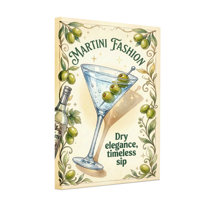 Olives en verre Fashion Martini, H 18 po x l 12 po