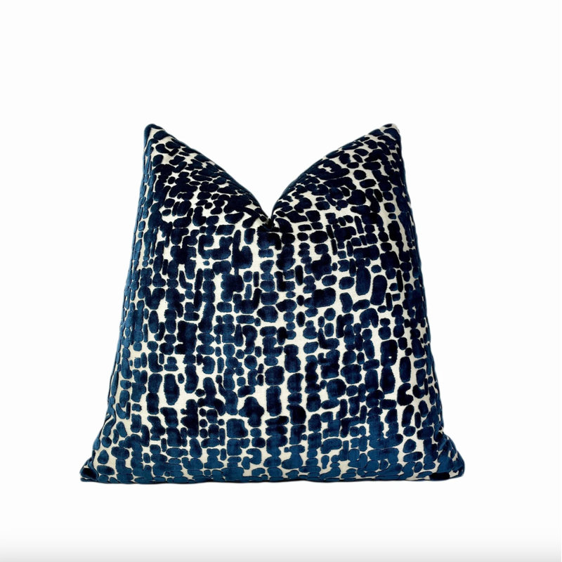 Velvet Speckles Throw Pillow Cover, 20"H x 20"W, Sage Green Dots