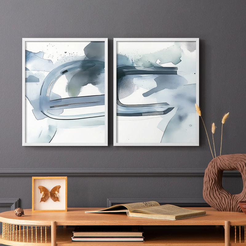 Série ABSTRACT DCCXI - Reproduction encadrée de qualité supérieure - prête à être accrochée - aucun clou requis - aucun clou requis