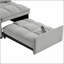 Canapé-lit simple capitonné avec dossier réglable et coussins, méridienne convertible pour une utilisation polyvalente