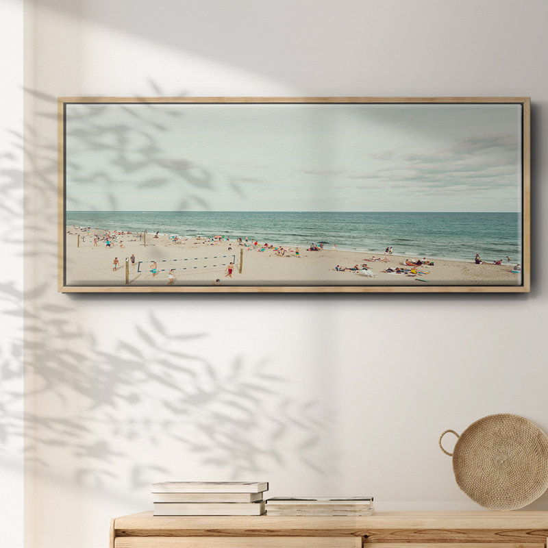 Jour à la plage - toile encadrée, H 12 po x l 30 po