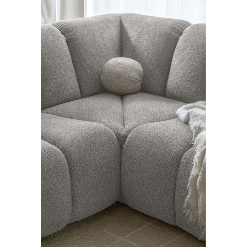Shell 8 Seater Corner Sofa , Left Hand Facing, Light Grey
