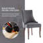 Chaise d'appoint de salle à manger capitonnée en tissu de lin moderne (ensemble de 2)-603881129