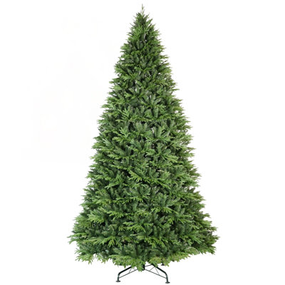 Arbre de Noël artificiel en PE et PVC de 4 pi, 856 pointes de branches réalistes, support en métal facile à installer, idéal pour la maison et le bureau