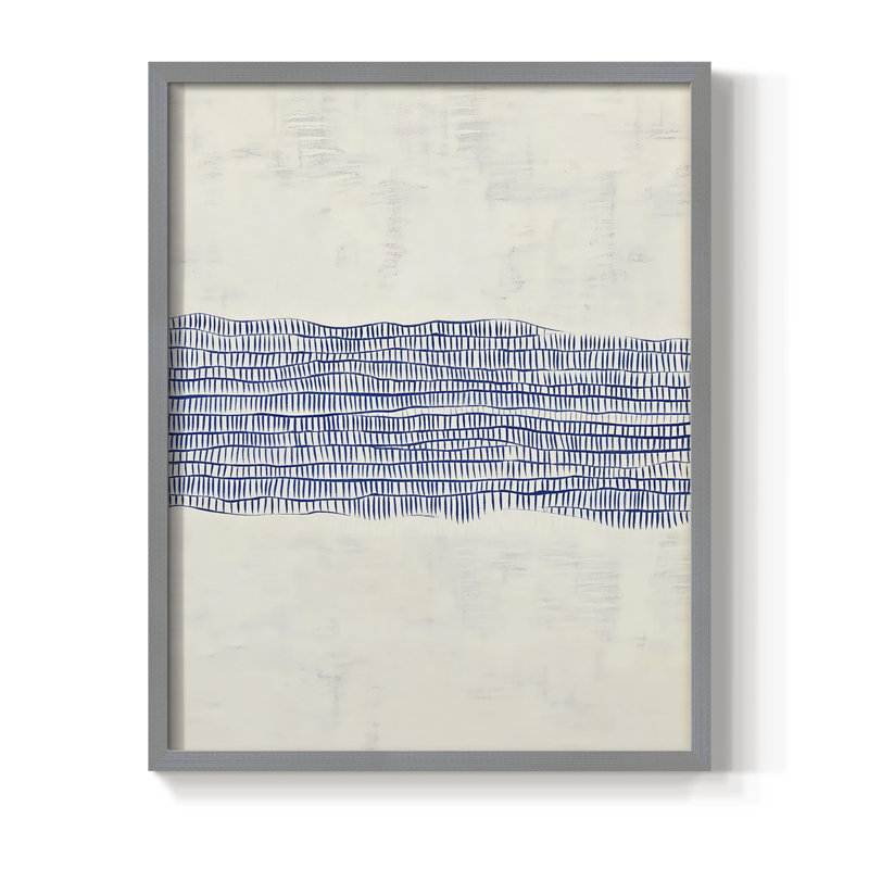 Abstrait, reproduction encadrée CDL XXVI - prêt à être accroché , Gris, H 20 po x l 16 po