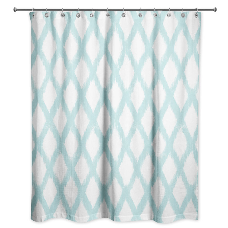 Rideau de douche simple Laskowski, Bleu sarcelle