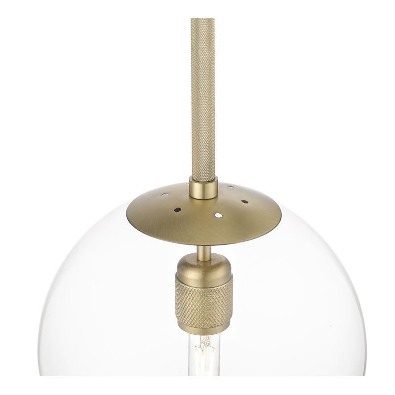 Luminaire suspendu 1 lumière Sola, Clair, Transparent