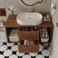 Meuble-lavabo mural moderne avec lavabo ovale en céramique et 2 tiroirs-1675651621