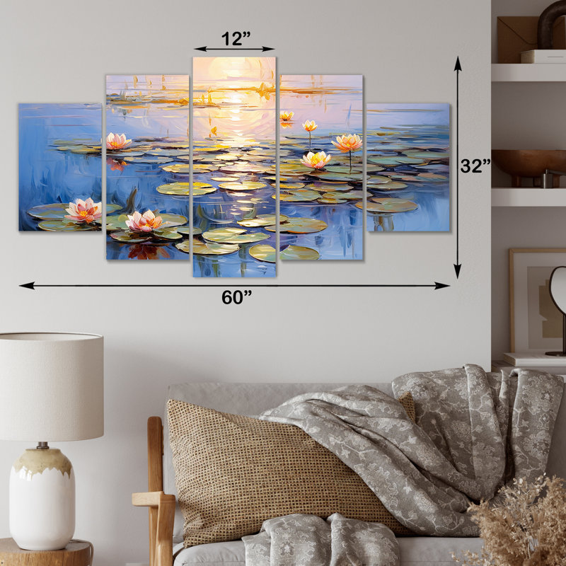 Ensemble d'art mural Monet S Water Lily Pond Reflections IV - Lake Multipanel