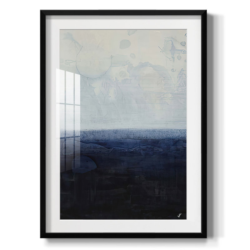 Océan délavé - impression encadrée, Noir, H 28,5 po x l 20,5 po
