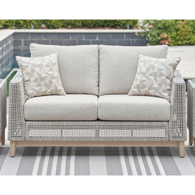 Causeuse d'extérieur avec coussin Breshae