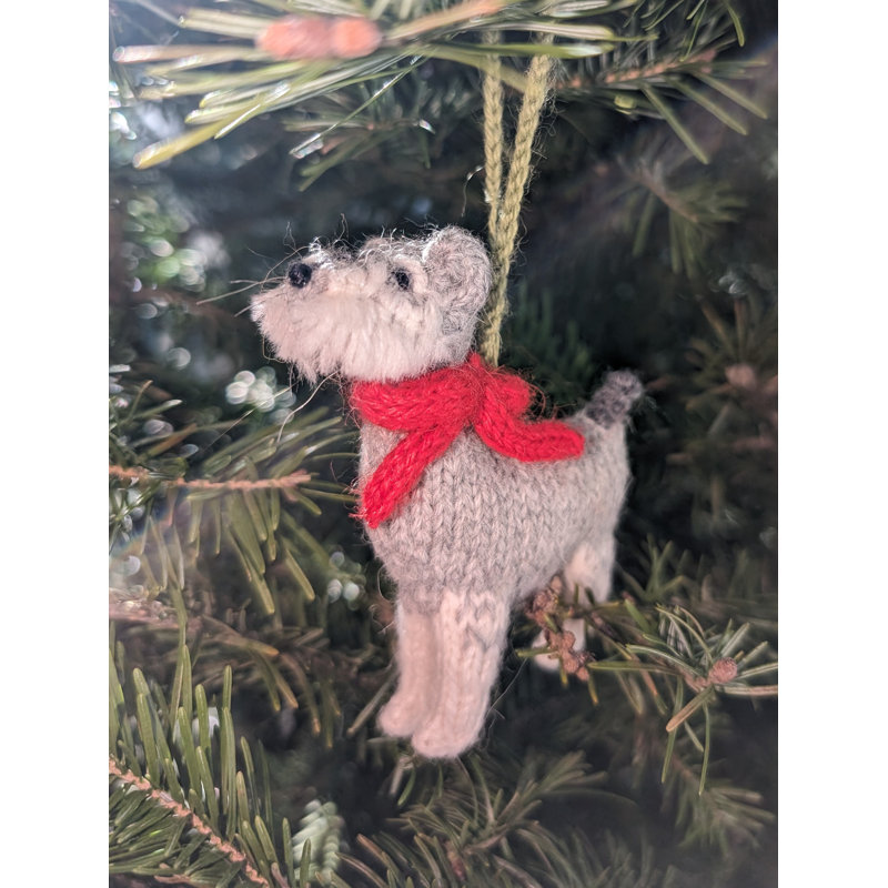 Arcadia Home Schnauzer Hand-Knit Ornament