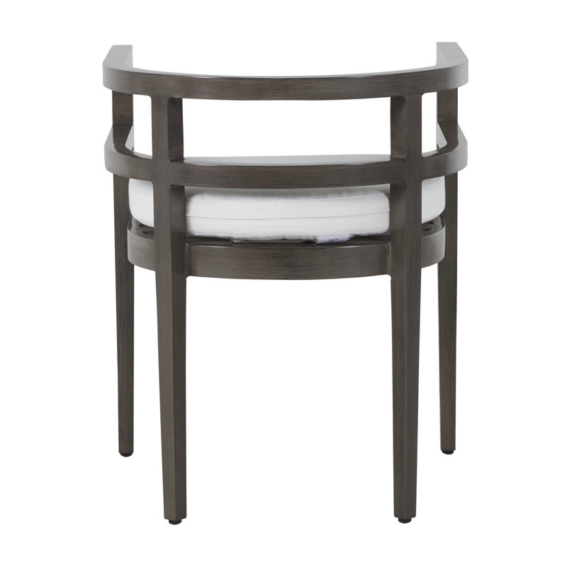 Santa Barbara Aluminum Patio Dining Armchair with Cushion, No Welt, Intermix Indigo