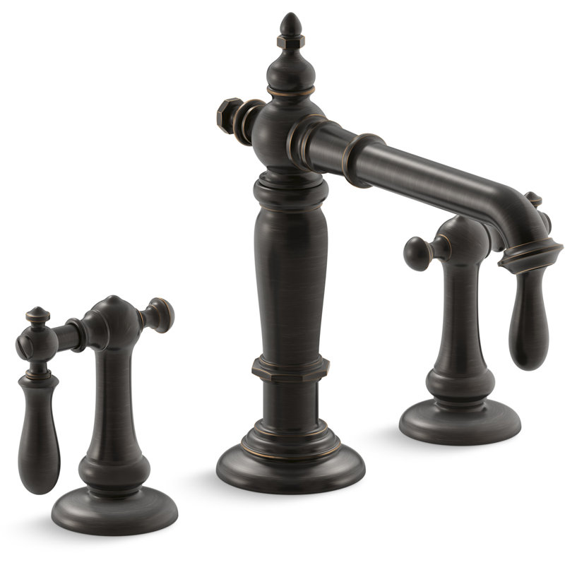 Artifacts® Widespread Bathroom Faucet with Drain Assembly, Oil Rubbed Bronze