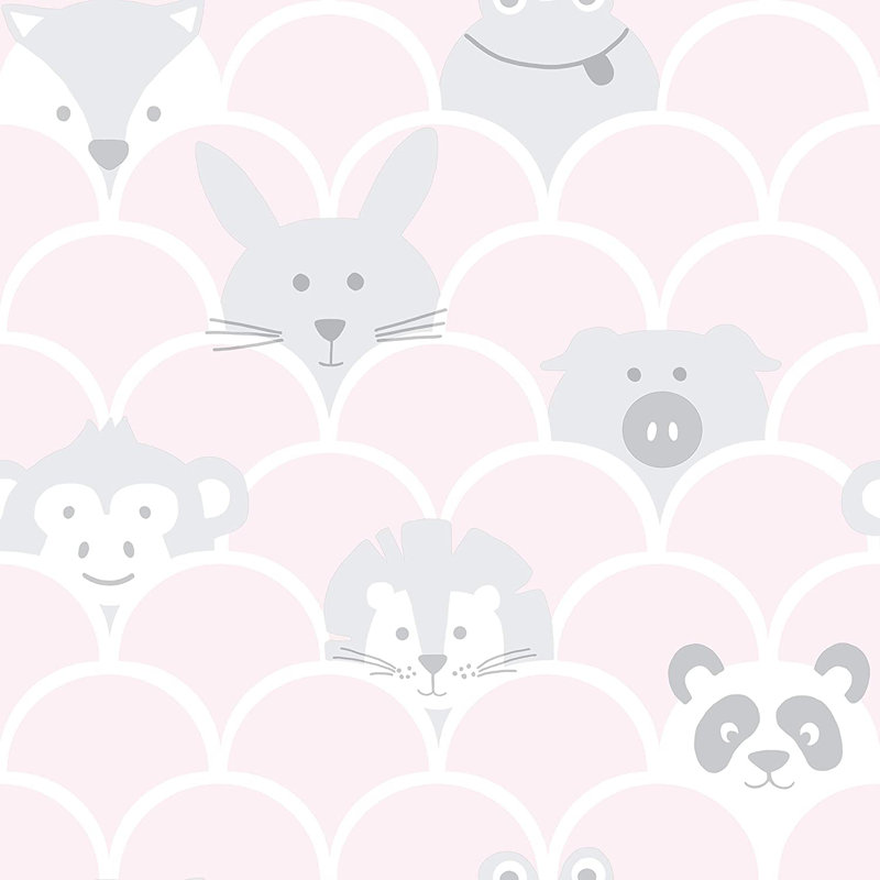 Gaitan 10.05m x 53cm Matte Wallpaper Roll, Pink