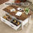 Farmhouse Coffee Table with 2 Drawers and Open Shelf-195833613