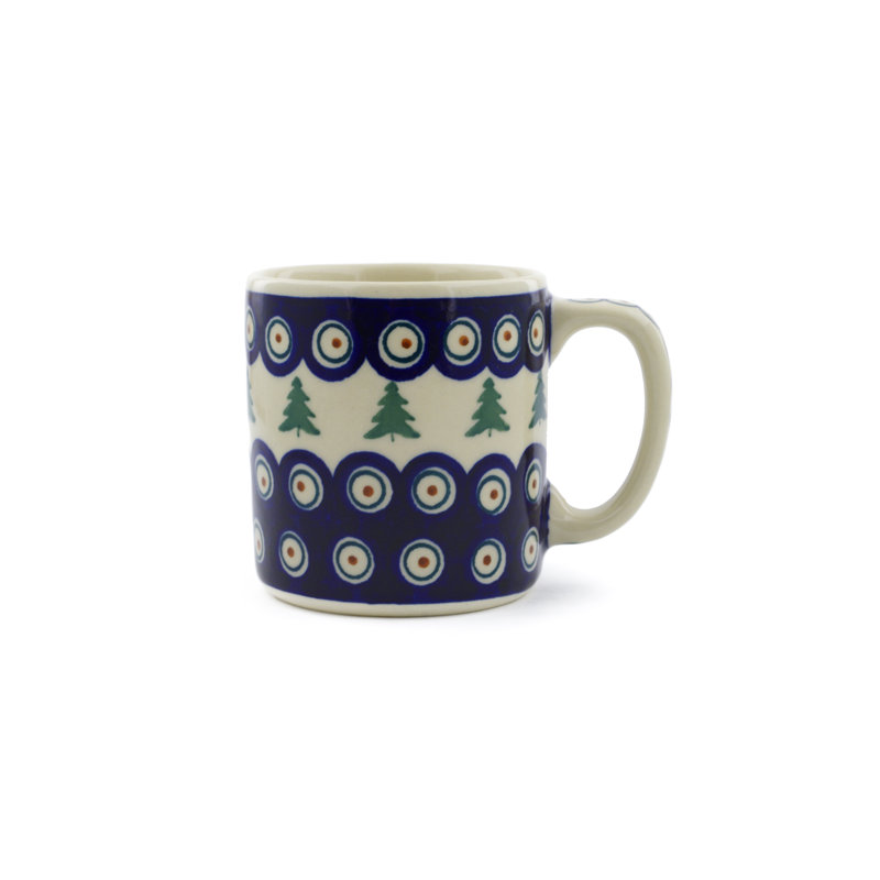 Handmade Stoneware Coffee Mug, 1, Peacock Pines