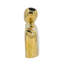 Vase de statue abstraite de corps humain d'art électrique à placage électrique - 8 po x 3 po x 10 po - or / blanc