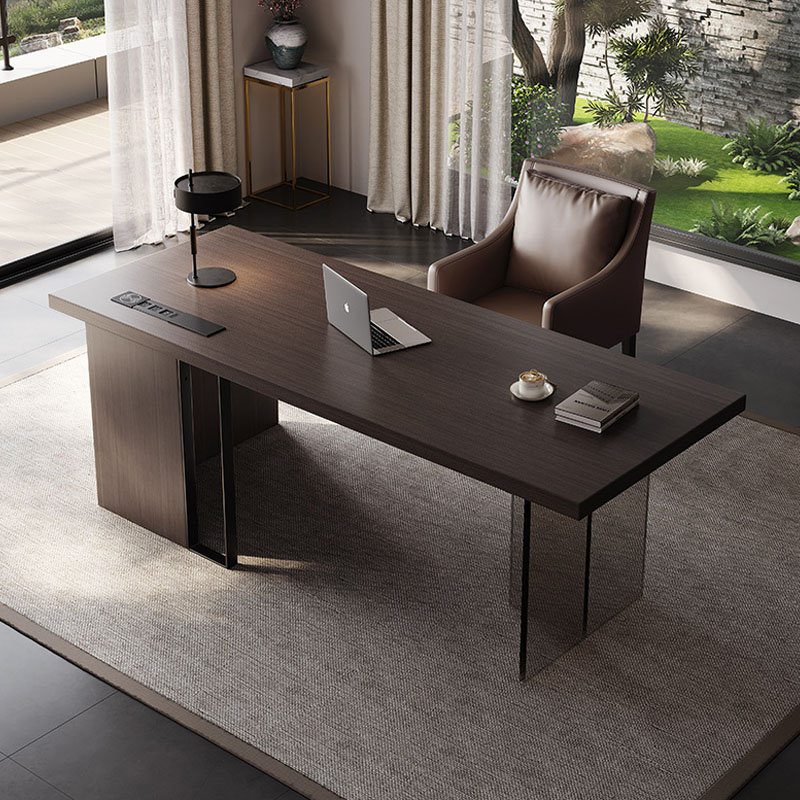 Bureau flottant italien en acrylique, H 29,5 po x l 63 po x P 27,6 po