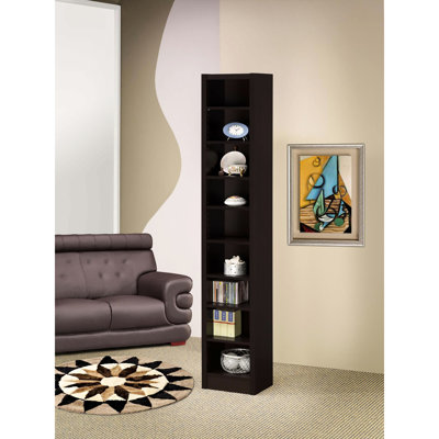 Cappuccino Storage Bookcase - Keeps Belongings Neatly Arranged With Horizontal Slots Optimizes Options