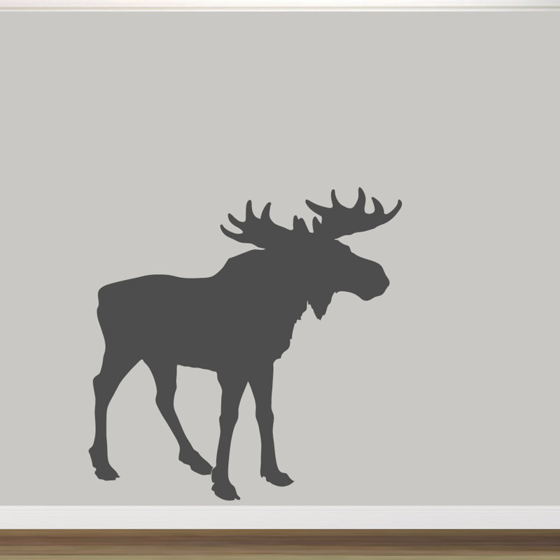 Animals Non-Wall Damaging Wall Decal, Dark Gray