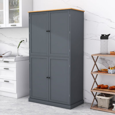 Kellom High Freestanding Kitchen Pantry, Storage Cabinet with Drawers and Adjustable Shelves by Red Barrel Studio