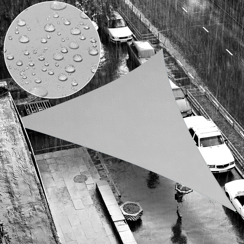 16' x 21' Triangle Shade Sail, Gray