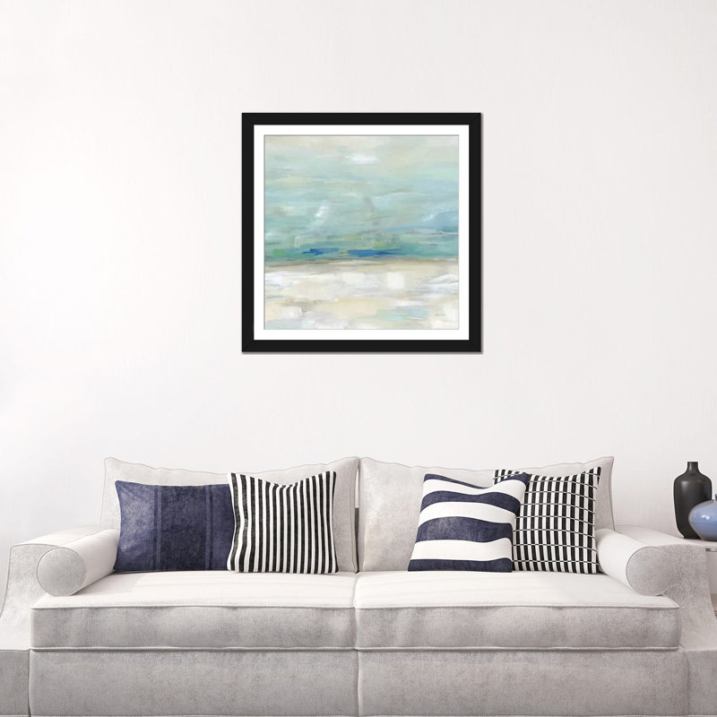 «Skyline II», reproduction sur toile, Papier d'art encadré noir, Blanc, H 24 po x l 24 po x P 1 po