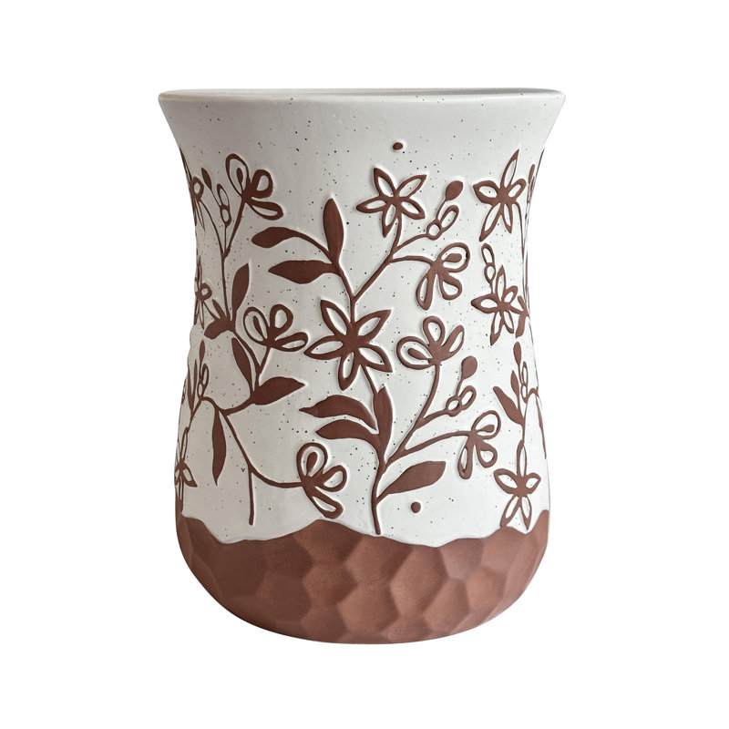 Ceramic Carved Terracotta Table