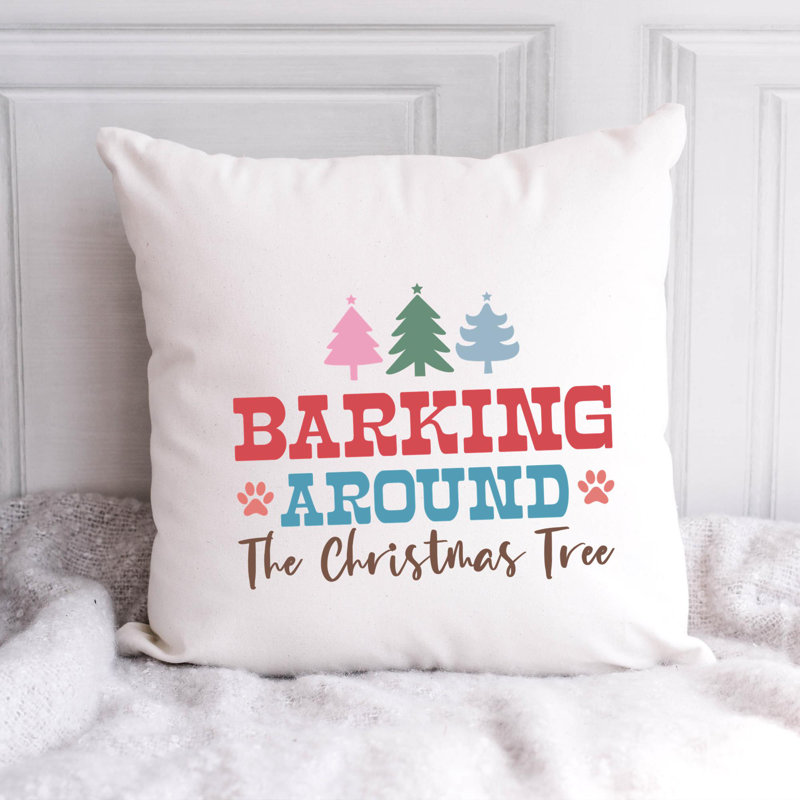 Coussin en polyester ChristmasDog-05, 20 po x 20 po