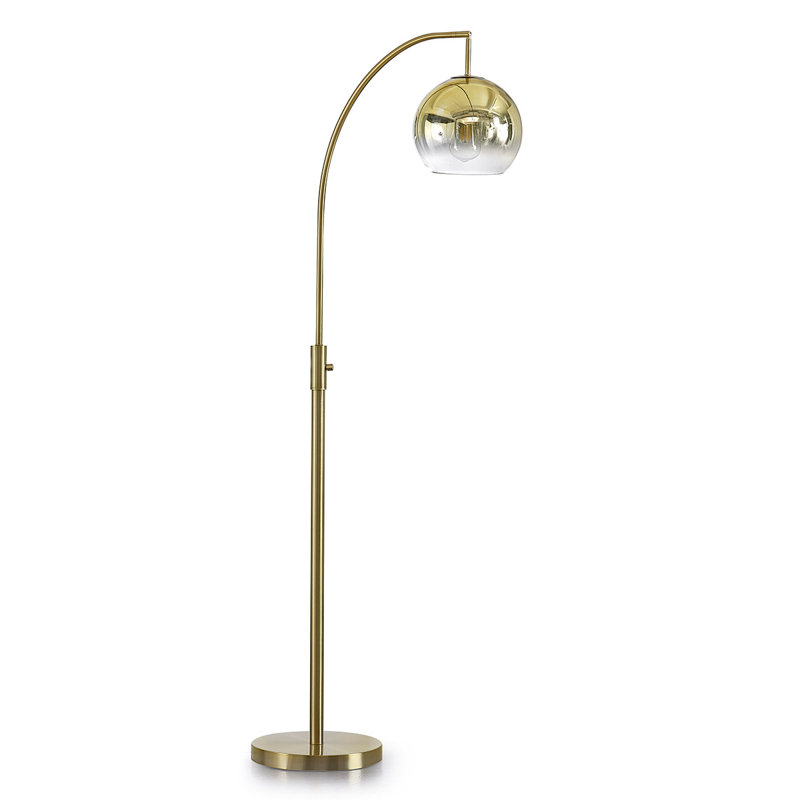 Eilleen 68'' Arched Floor Lamp, Gold, Brushed Brass