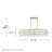 Rene 8 - Light Steel Dimmable Chandelier