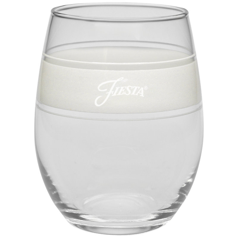Fiesta Frame Linen 15-Ounce Stemless Wine Glass