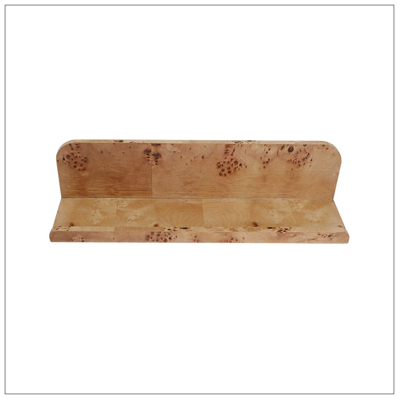 Burl Wood Floating Wall Shelf, 4.7" H x 18.9" W x 4.7" D