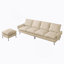 Canapé modulaire en forme de L avec repose-pieds convertible 104,5 po-720461991