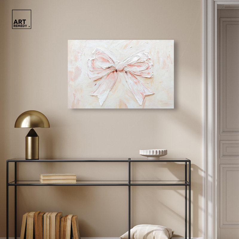 Relief Ribbons Canvas Fashion Wall Art, H 20 po x l 30 po, Toile tendue