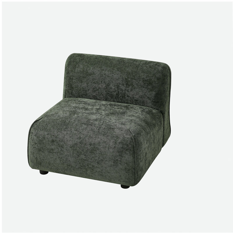 Chaise d'appoint rembourrée Modern, Vert