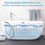 Tapis de bain portatif à bulles pour spa, tapis antidérapant pour bain à bulles complet, réglages de bulles réglables, pompe à air électrique avec télécommande et oreiller, machine à bulles de baignoire relaxante pour spa maison