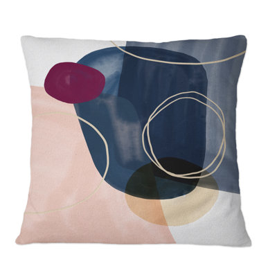 Coussin Minimalistic Shapes In Retro Colors VI - Modern Printed
