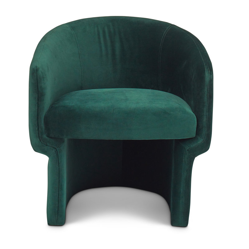 Jessie Accent Chair, Dark Green  Velvet