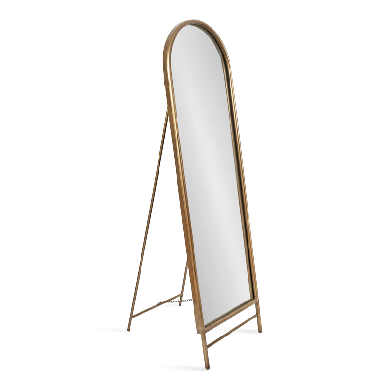 Flat Floor Mirror, Gold
