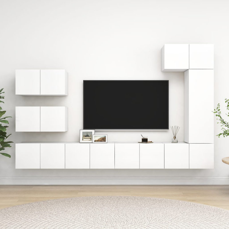 Gilberta Unfinished Floating Entertainment Centre for TVs up to 88", White