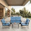 Ensemble de conversation en osier pour terrasse-1778012064