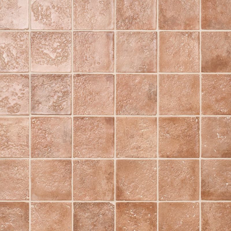 Vario 5,11 po X 5,11 po Carrelage mural en céramique texturée (6,09 pieds carrés / caisse), Terracotta