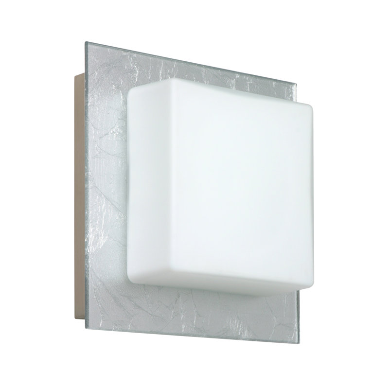 Catella Flush Mounted Sconce, Satin Nickel, Clear, Halogen