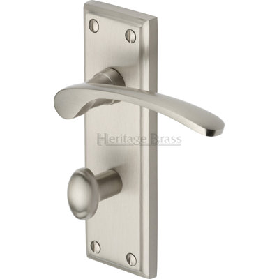 Heritage Brass Door Handle for Bathroom Hilton Design