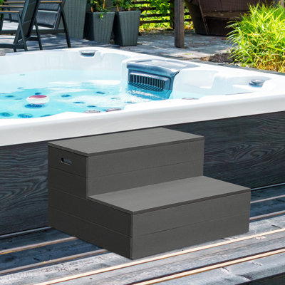 27.5'' Universal Slip Resistant Spa & Hot Tub Steps, Above Ground Pool Steps for Indoor/Outdoor Use