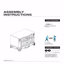 Table de chevet traditionnelle 1Pc avec table de chevet 2 tiroirs