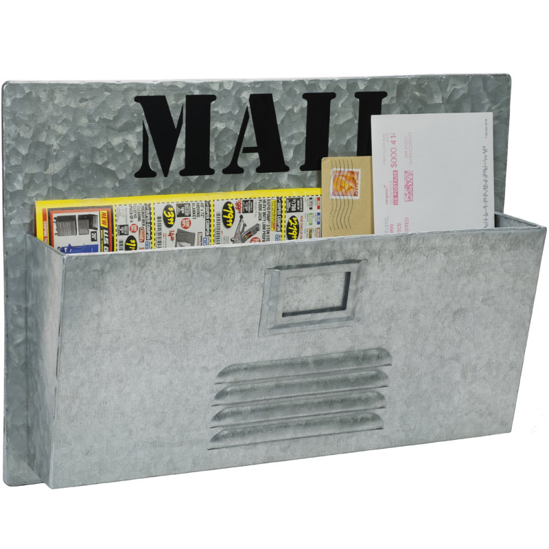 Colandra Metal Wall Organizer with Mail Storage